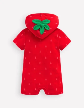 Novelty Towelling Romper Strawberry