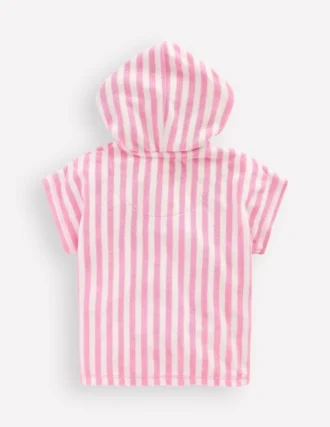 Novelty Towelling Throw-on Pink Flower