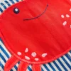 Novelty Woven Overalls Set Blue Stripe Crab Novelty Woven Overalls Set Blue Stripe Crab