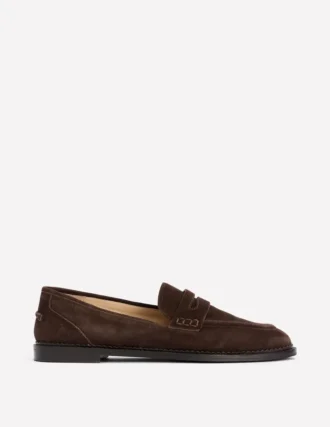 Nya Penny Loafers Bitter Chocolate Suede