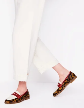 Nya Penny Loafers Leopard Colourblock