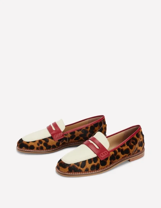 Nya Penny Loafers Leopard Colourblock