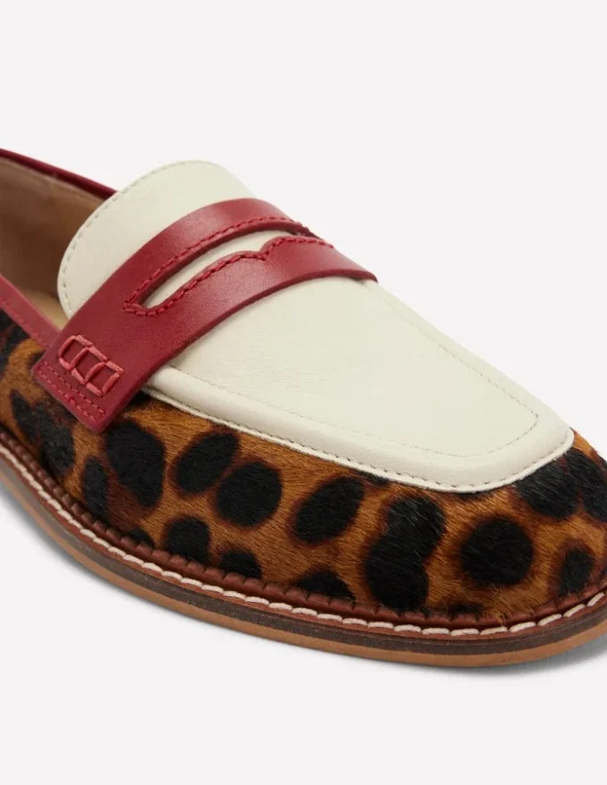 Nya Penny Loafers Leopard Colourblock