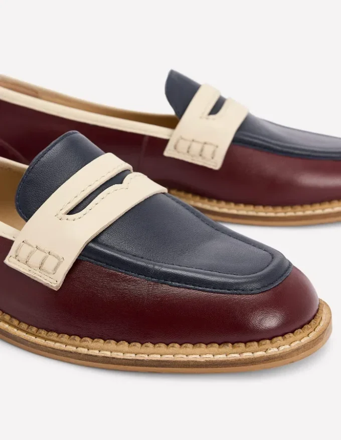 Nya Penny Loafers Oxblood/Navy Nya Penny Loafers Oxblood/Navy