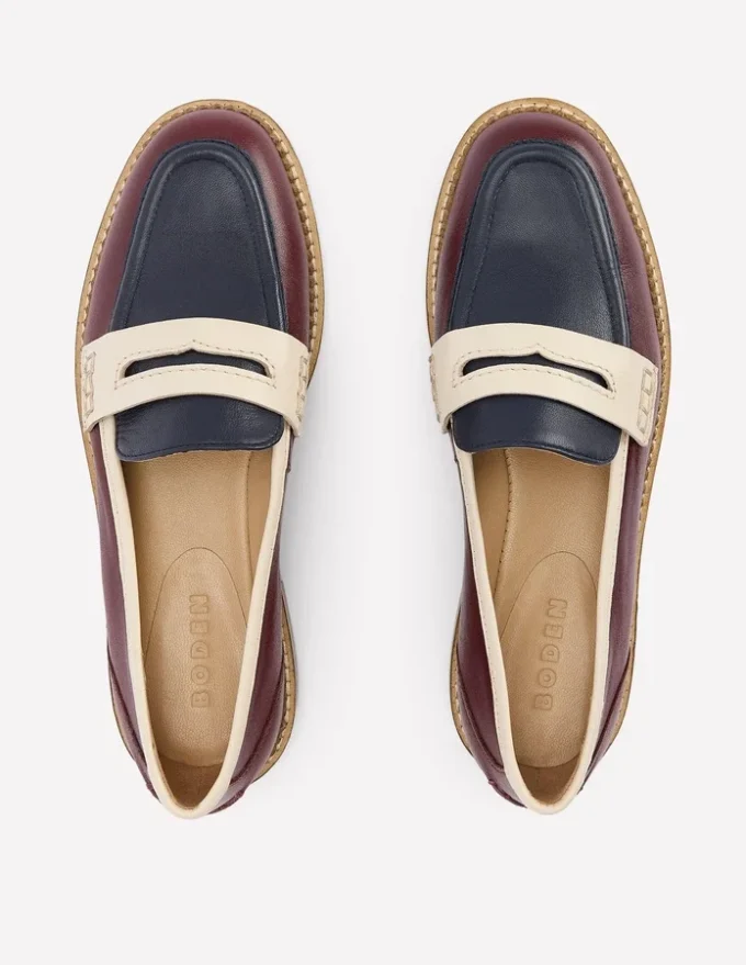 Nya Penny Loafers Oxblood/Navy Nya Penny Loafers Oxblood/Navy