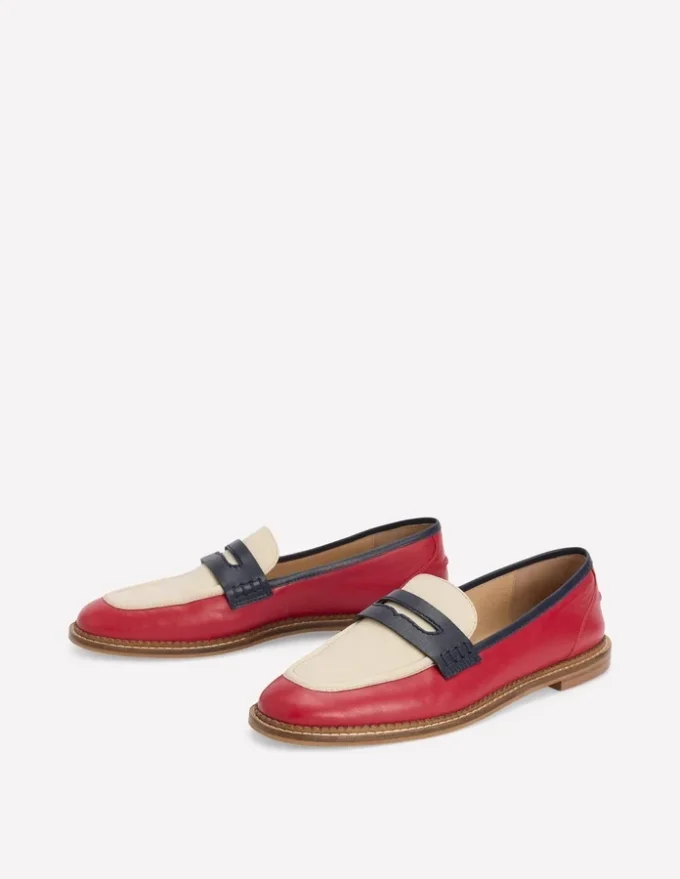Nya Penny Loafers Pillarbox Red/Navy Nya Penny Loafers Pillarbox Red/Navy