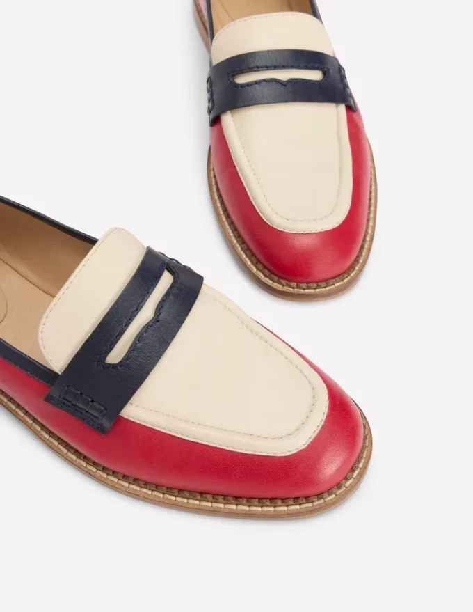 Nya Penny Loafers Pillarbox Red/Navy Nya Penny Loafers Pillarbox Red/Navy