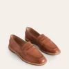 Nya Penny Loafers Tan Burnished Leather Nya Penny Loafers Tan Burnished Leather