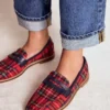Nya Penny Loafers Tartan Nya Penny Loafers Tartan