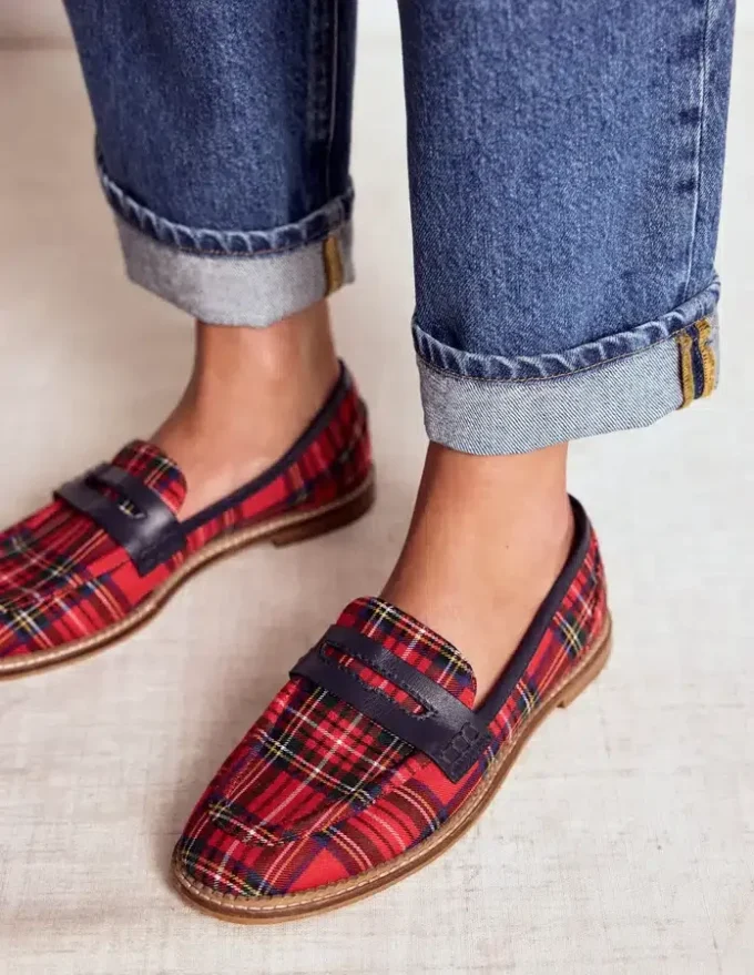 Nya Penny Loafers Tartan Nya Penny Loafers Tartan