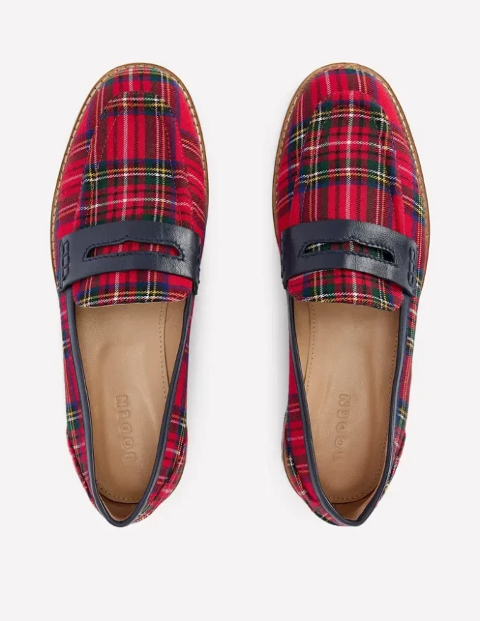 Nya Penny Loafers Tartan Nya Penny Loafers Tartan