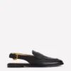 Nya Slingback Penny Loafers Black