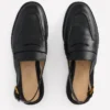 Nya Slingback Penny Loafers Black