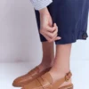 Nya Slingback Penny Loafers Tan Nya Slingback Penny Loafers Tan