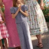 Occasion Pants Chambray Broderie