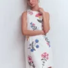 Occasion Short Linen Dress White Embroidery Occasion Short Linen Dress White Embroidery