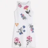 Occasion Short Linen Dress White Embroidery Occasion Short Linen Dress White Embroidery