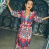 Octavia Cotton Dress Multi Ikat Dream Octavia Cotton Dress Multi Ikat Dream