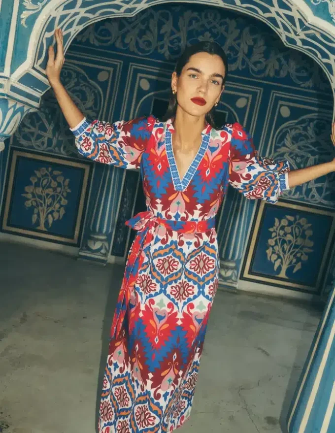 Octavia Cotton Dress Multi Ikat Dream Octavia Cotton Dress Multi Ikat Dream