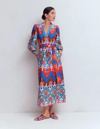 Octavia Cotton Dress Multi Ikat Dream