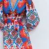 Octavia Cotton Dress Multi Ikat Dream Octavia Cotton Dress Multi Ikat Dream