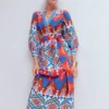 Octavia Cotton Dress Multi Ikat Dream Octavia Cotton Dress Multi Ikat Dream