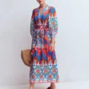 Octavia Cotton Dress Multi Ikat Dream Octavia Cotton Dress Multi Ikat Dream