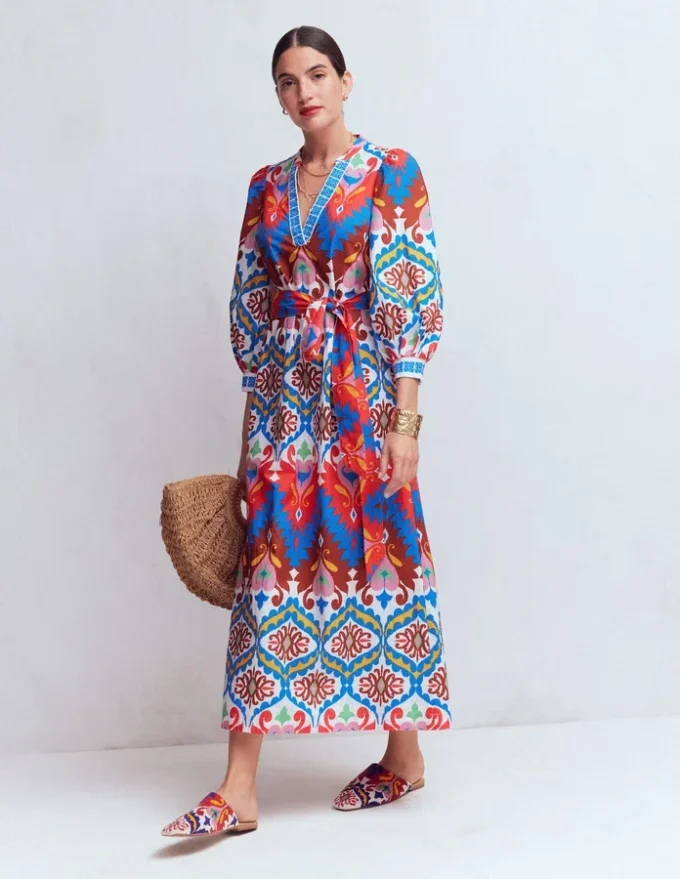 Octavia Cotton Dress Multi Ikat Dream Octavia Cotton Dress Multi Ikat Dream