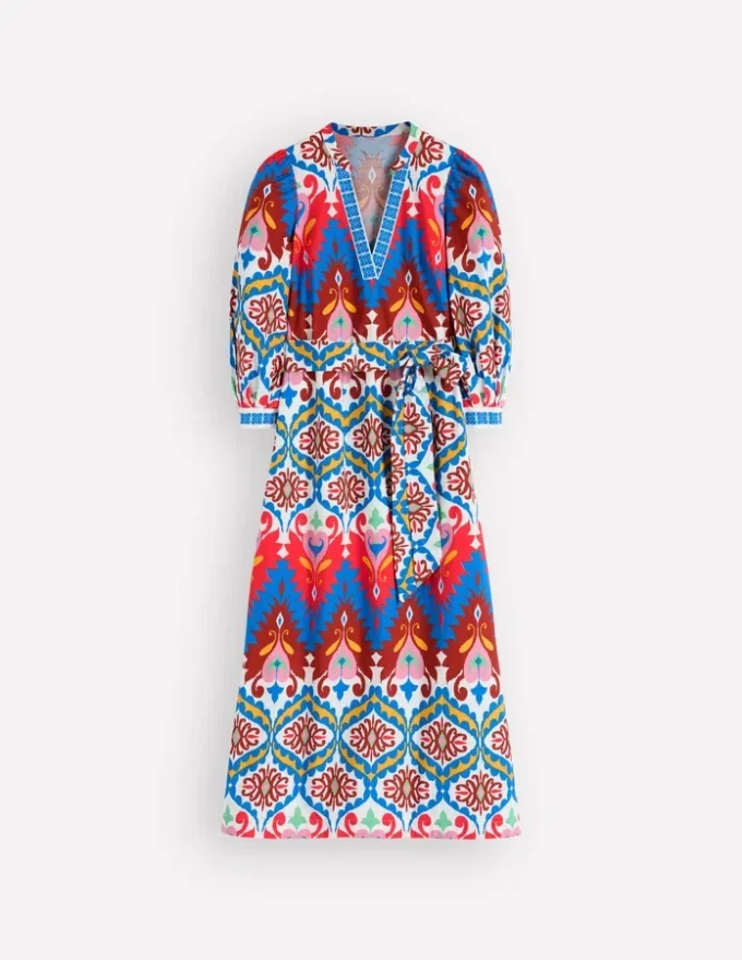 Octavia Cotton Dress Multi Ikat Dream Octavia Cotton Dress Multi Ikat Dream