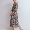 Octavia Cotton Dress Navy Euphoric Gardens Octavia Cotton Dress Navy Euphoric Gardens