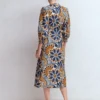 Octavia Cotton Dress Navy Euphoric Gardens Octavia Cotton Dress Navy Euphoric Gardens