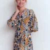 Octavia Cotton Dress Navy Euphoric Gardens Octavia Cotton Dress Navy Euphoric Gardens