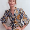 Octavia Cotton Dress Navy Euphoric Gardens Octavia Cotton Dress Navy Euphoric Gardens