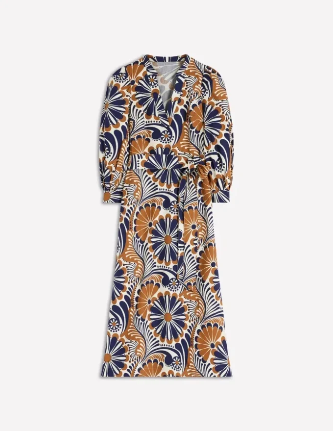 Octavia Cotton Dress Navy Euphoric Gardens Octavia Cotton Dress Navy Euphoric Gardens