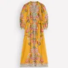 Octavia Linen Blend Dress Yellow Blossom Elegance Octavia Linen Blend Dress Yellow Blossom Elegance
