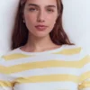 Olivia Long Sleeve Breton Dusky Citron and Ivory Stripe Olivia Long Sleeve Breton Dusky Citron and Ivory Stripe