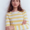 Olivia Long Sleeve Breton Dusky Citron and Ivory Stripe Olivia Long Sleeve Breton Dusky Citron and Ivory Stripe