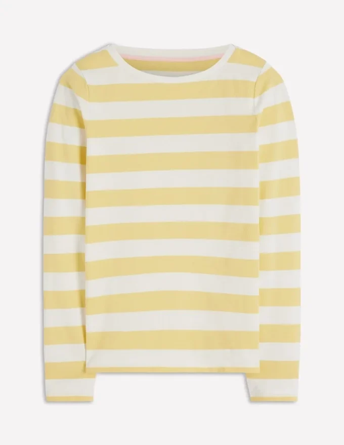 Olivia Long Sleeve Breton Dusky Citron and Ivory Stripe Olivia Long Sleeve Breton Dusky Citron and Ivory Stripe