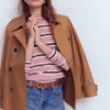 Olivia Long Sleeve Breton Formica Pink and Russet Stripe Olivia Long Sleeve Breton Formica Pink and Russet Stripe
