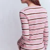Olivia Long Sleeve Breton Formica Pink and Russet Stripe Olivia Long Sleeve Breton Formica Pink and Russet Stripe