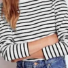 Olivia Long Sleeve Breton Ivory, Black Olivia Long Sleeve Breton Ivory, Black