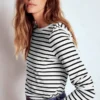 Olivia Long Sleeve Breton Ivory, Black Olivia Long Sleeve Breton Ivory, Black
