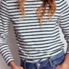 Olivia Long Sleeve Breton Ivory, Navy Olivia Long Sleeve Breton Ivory, Navy