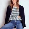 Olivia Long Sleeve Breton Ivory, Navy Olivia Long Sleeve Breton Ivory, Navy