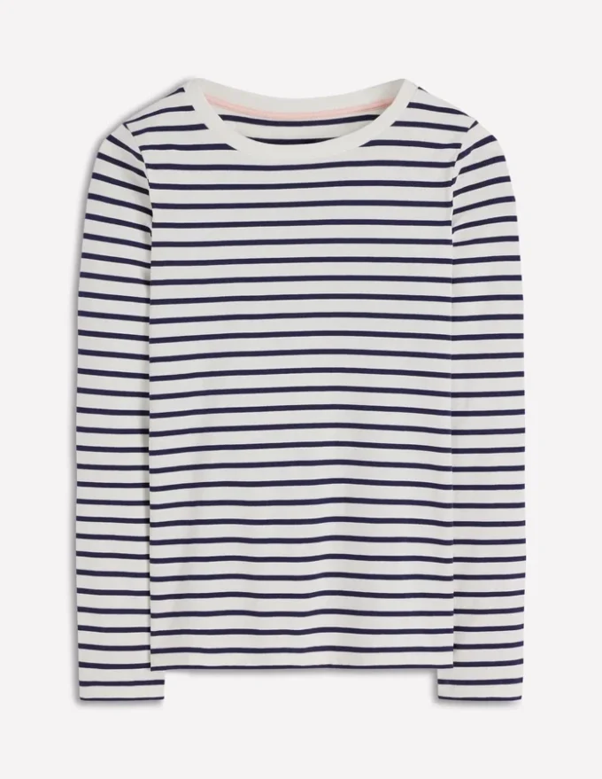 Olivia Long Sleeve Breton Ivory, Navy Olivia Long Sleeve Breton Ivory, Navy