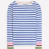 Olivia Long Sleeve Breton Kingfisher Blue, Multi Cuff Olivia Long Sleeve Breton Kingfisher Blue, Multi Cuff