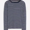 Olivia Long Sleeve Breton Navy, Ivory Olivia Long Sleeve Breton Navy, Ivory