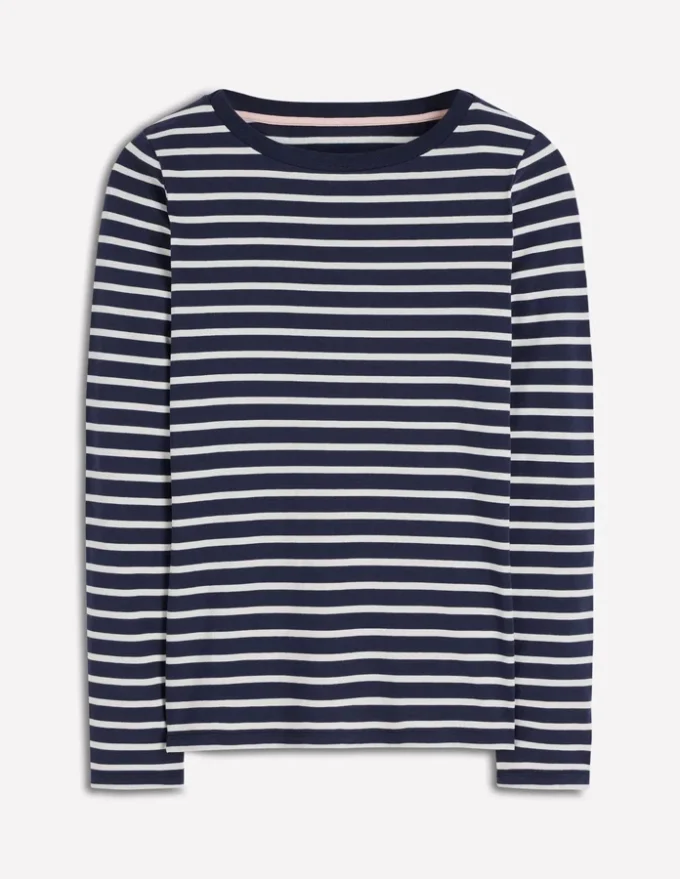 Olivia Long Sleeve Breton Navy, Ivory Olivia Long Sleeve Breton Navy, Ivory