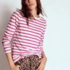 Olivia Long Sleeve Breton Pink Peony Stripe Olivia Long Sleeve Breton Pink Peony Stripe