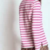 Olivia Long Sleeve Breton Pink Peony Stripe Olivia Long Sleeve Breton Pink Peony Stripe